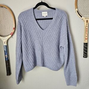 Slate Blue Dolman Knit Sweater L